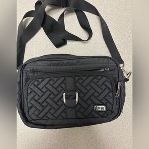 Lug Black Crossbody Bag